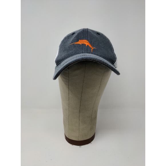 Tommy Bahama Slideback Mesh Back Hat Gray & White Embroidered Logo One Size - Picture 2 of 11